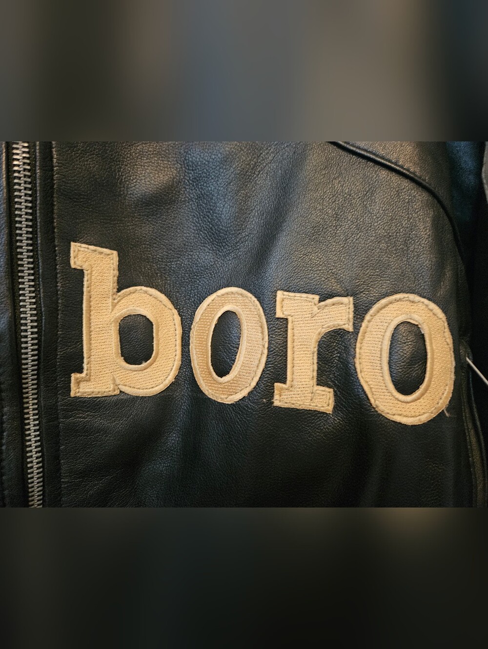 Vintage Marlboro Black Leather Racing Jacket Size L Large Embellished W Patches - Picture 6 of 16